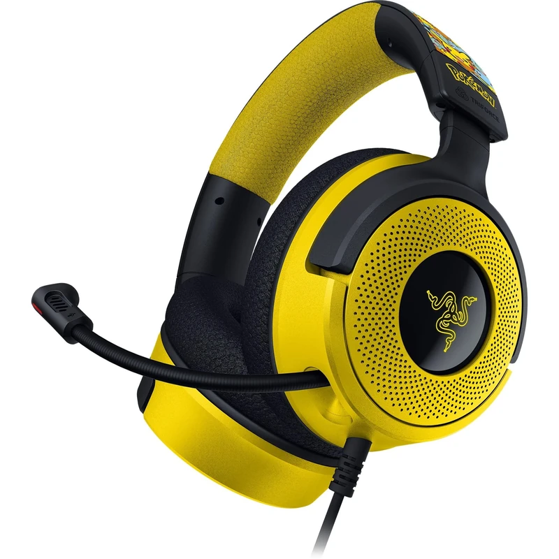 Razer Kraken V4 X Pokémon Edition - Wired USB Gaming Headset - TriForce 40mm Drivers - Retractable Cardioid Mic - Surround Sound - Chroma RGB - for PC & console via USB-C | Pokémon Kanto