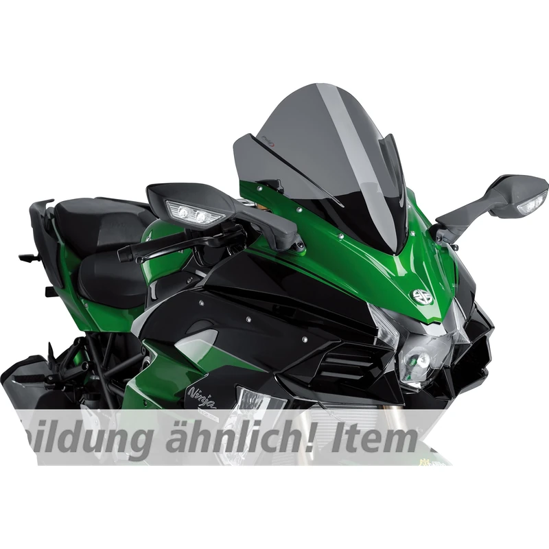 Puig 22015N Z-Racing windscreen designed to improve aerodynamics, increase rider protection, provide a sporty look and maximum stability at high speed with 3 mm high-impact acrylic, Black