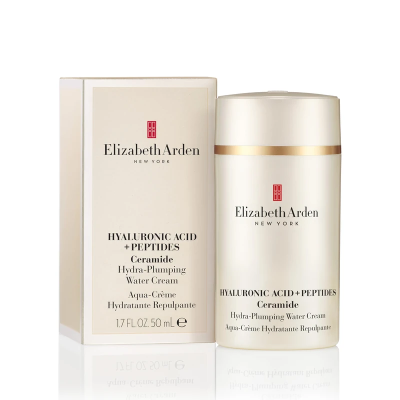 Elizabeth Arden - Hyaluronic Acid + Peptides Ceramide Water Cream, Hydrating Cream with 5D HA, Peptides & Ceramides for Plumper, Firmer, Radiant Skin, Lightweight Skincare, For All Skin Types