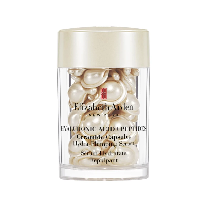 Elizabeth Arden - Hyaluronic Acid + Peptides Ceramide Capsules, Hydrating & Plumping Peptide Serum with Size-Shifting HA, Silky Lightweight Formula for Smoother, Plumper Skin, For All Skin Types