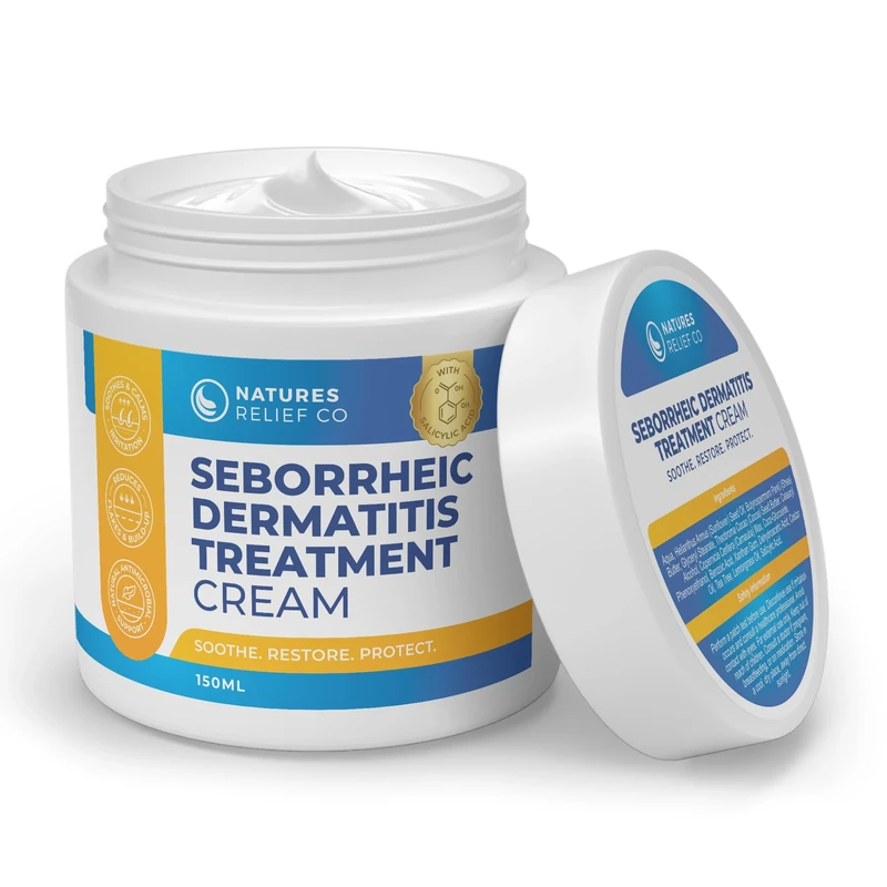 Seborrheic Dermatitis Treatment Cream | Antifungal Face & Scalp Relief | Soothes Redness & Inflammation | Itch & Flake Control with Salicylic Acid & Tea Tree Oil | 150ml