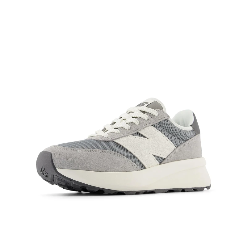 New Balance Kids 370 Shoes, Concrete/Sea Salt, 5.5 - Image 1