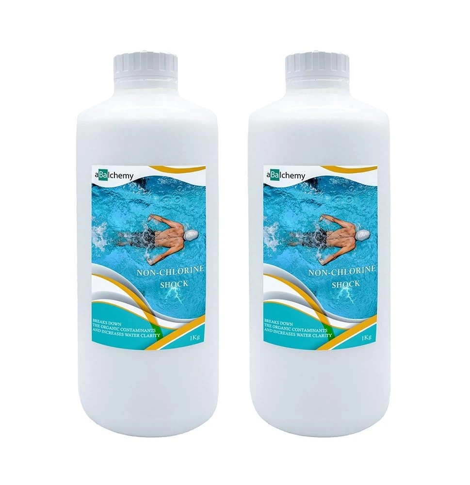 Non-Chlorine Shock – Odourless & Irritation-Free, Oxygenates Water, Compatible with Bromine & Chlorine Systems, Spa & Pool Maintenance Essential, Water Clarifier - aBalchemy (2KG)