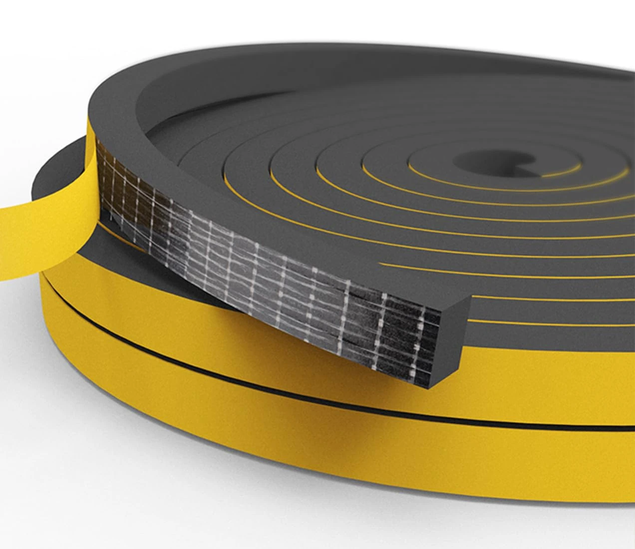 Draught Excluder for Doors Windows, 6 mm(W) x 6 mm(T) x 10M (L) Self Adhesive Foam Tape Draft Sealing Strip Weather Stripping for Gap Seal Black