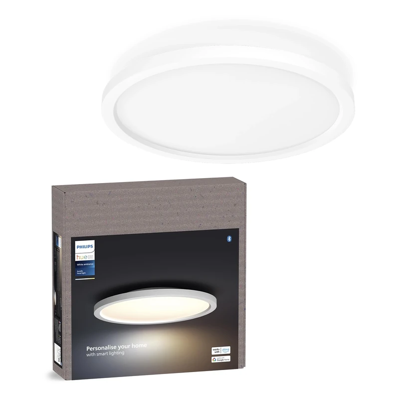 Philips Hue Aurelle White Ambiance Smart Lighting Round 24.5W Panel Light, White, with Bluetooth, Works with Alexa, Google Assistant and Apple Homekit, New Generation