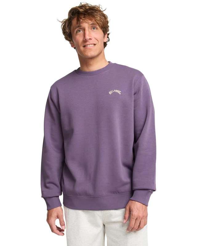 Billabong Mens Arch Cr Sweater, Dusty Grape, XS EU