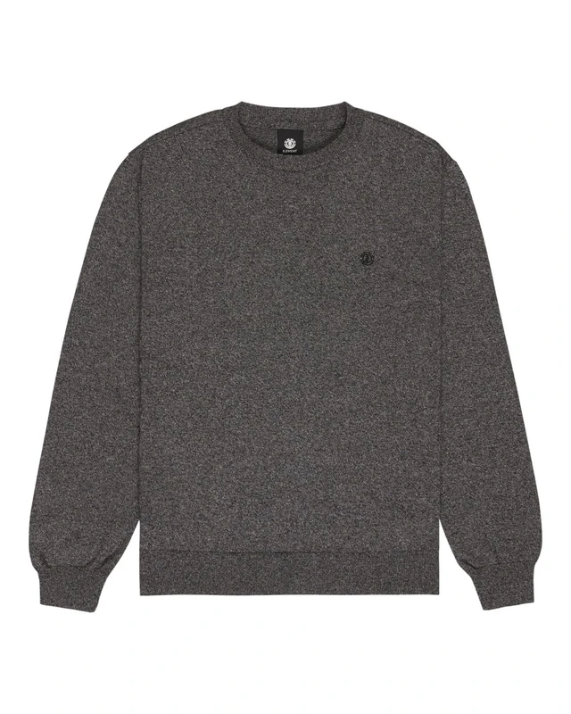 Element Icon Embroidery - Crew Neck Jumper - Men - Grey.
