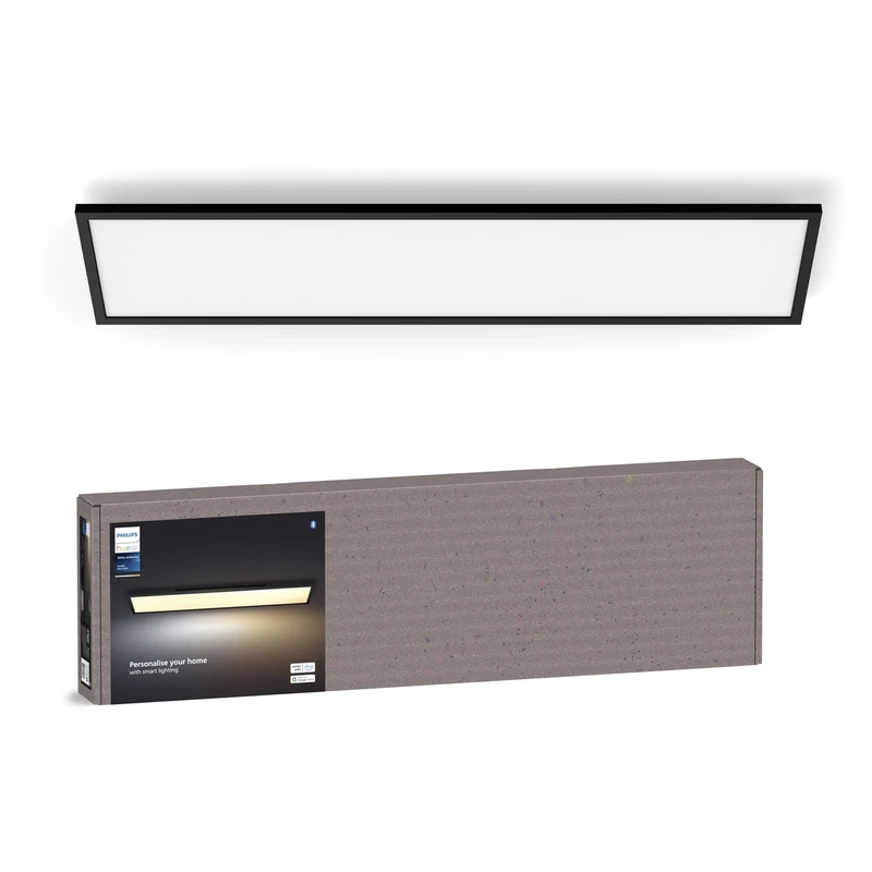 Philips Hue White Ambiance Aurelle Smart LED Panel Light Inc. Dimmer Switch [120x30cm - Black] for Indoor Home Smart Lighting, Wall, Ceiling, Bedroom, Livingroom, New Generation