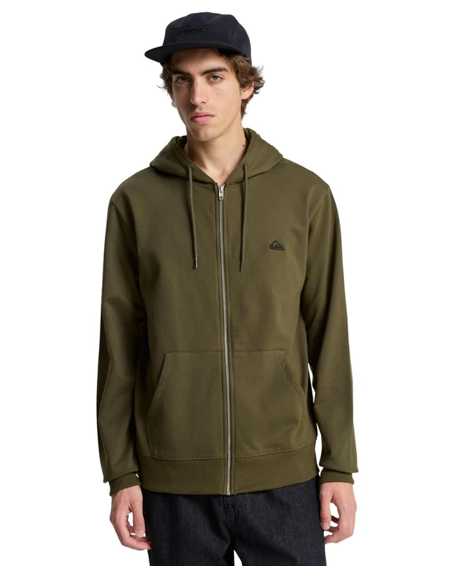 Quiksilver Mens Basic Hood Zip Young Cardigan Sweater, Grape Leaf, L EU - Image 1