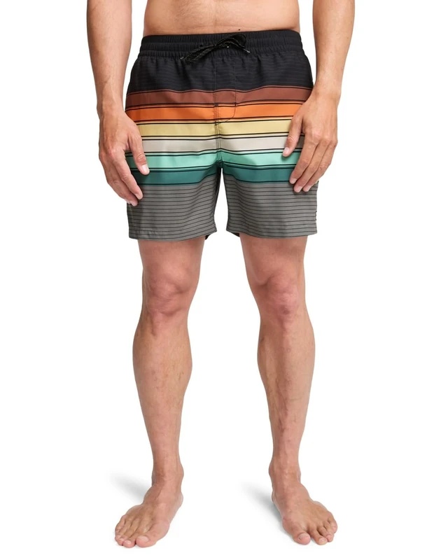 Billabong Men's All Day Stripe Lb Board Shorts, Black Print, M