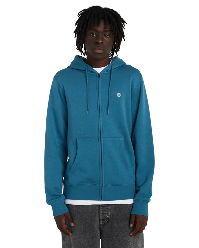 Element Icon Embroidery - Zip Sweatshirt - Men - Blue.