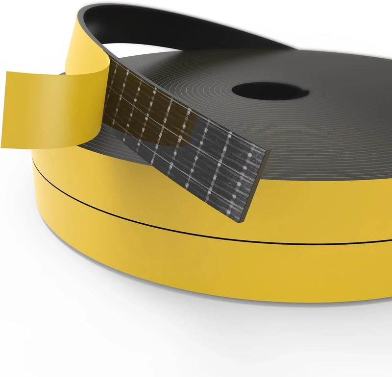 Draught Excluder for Doors Windows, 25 mm(W) x 3 mm(T) x 10M (L) Self Adhesive Foam Tape Draft Sealing Strip Weather Stripping for Gap Seal Black