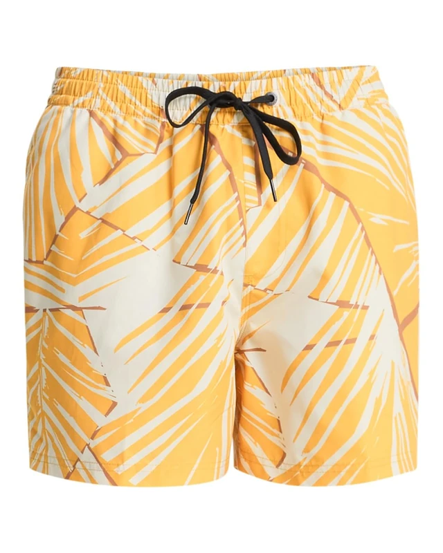 Quiksilver Men's Everyday Printed Volley 15 Board Shorts, Mineral Yellow Natural GEO, M