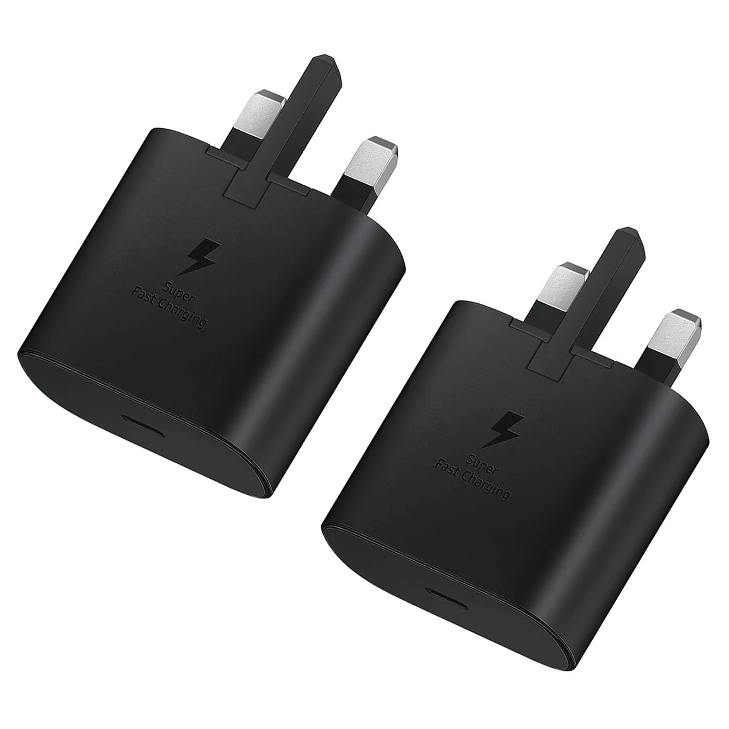 Samsung Fast Charger Plug 2Pack, USB C Samsung Charging Adapter USBC Type C UK For Galaxy S25 S24 S23 S22 S21 S20 A16 A15 A14 A25 A17 A56 A55 A54 A53 A52 A36 A35 A33 A34 A32 A26 A70 A71 A50