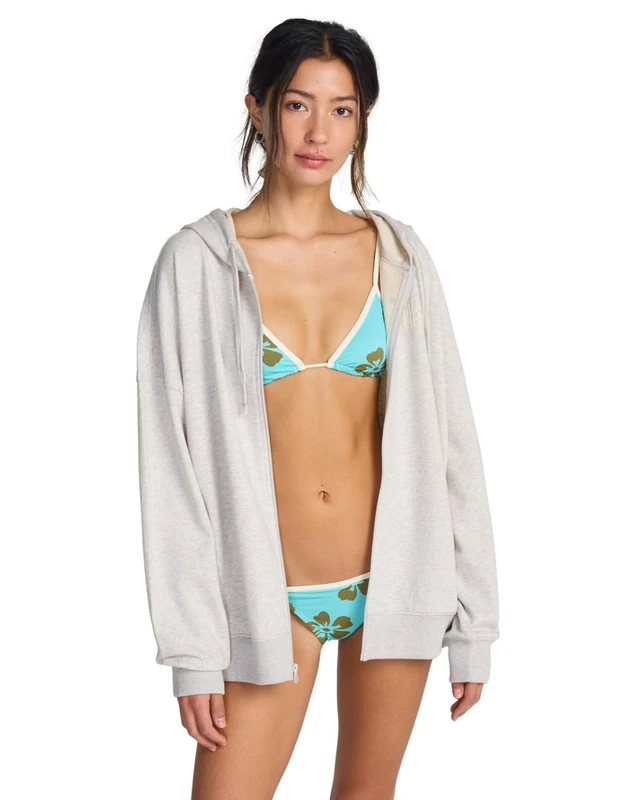 Billabong Fleece sweater ZIP FAMILY HOODIE Womens Grey - Image 1