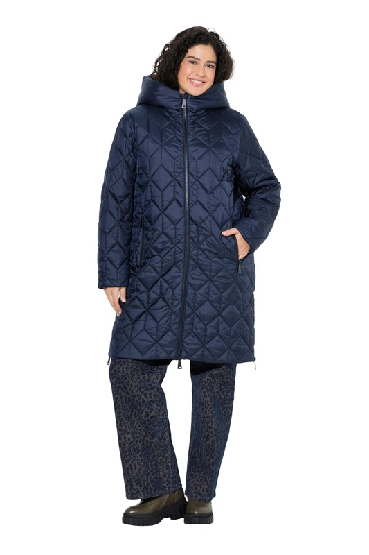 Ulla Popken Women's Spezialist Hyprar Steppmantel Coats, Navy, 42-44