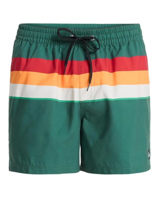 Quiksilver Men's Everyday Printed Volley 15 Board Shorts, Forest Outside Stripe, S