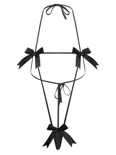 Choomomo Women Bikinis Sexy Naughty Micro See Through Teddy Lingerie Bodysuit Top One Piece Swimwear Black A One Size