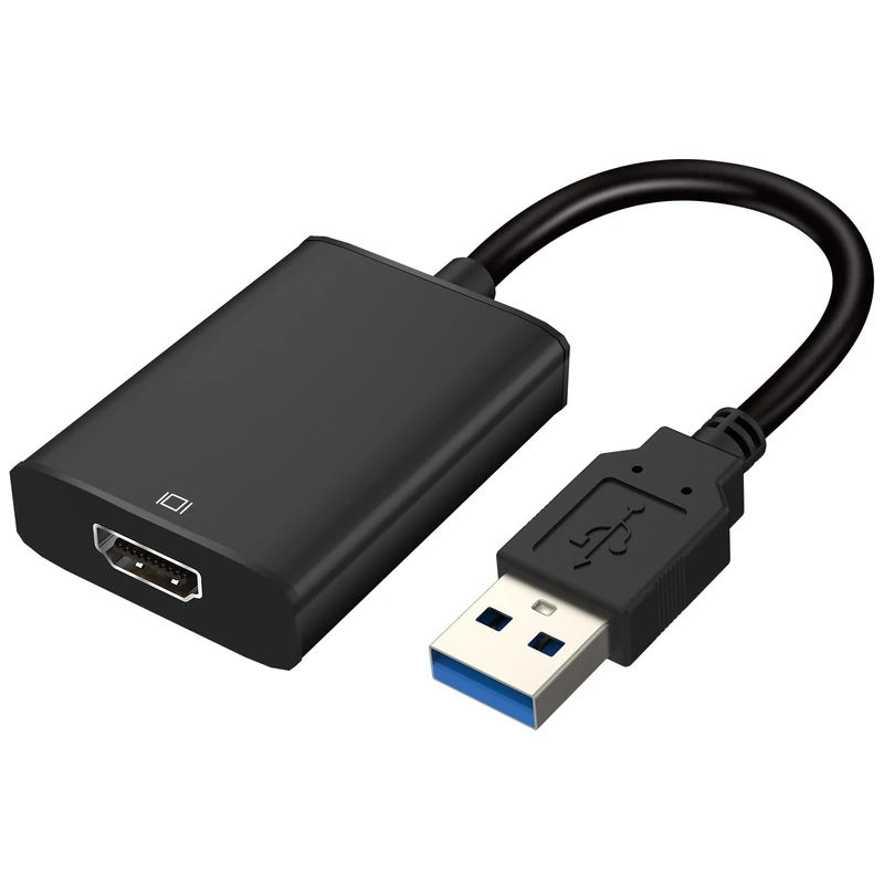 Herfair USB to HD Adapter for Monitor,Type 3.0/2.0 to HD Cable Converter 1080P Connector Output for Computer Laptop Desktop with Multiple Windows 11/10/8.1/8/7(Need to Install Driver)