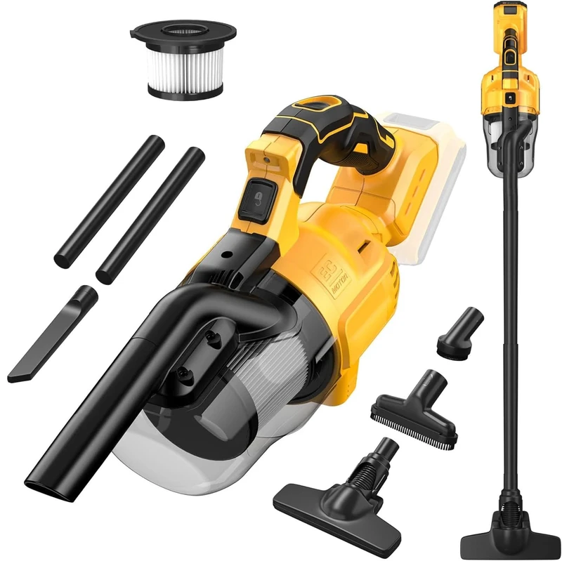 Cordless Vacuum for Dewalt 20V Battery,Handheld Vacuum Cleaner Stick Vacuum Shop Vac for Home Car Hardwood Floor Carpet with Washable HEPA Filter (No Battery)