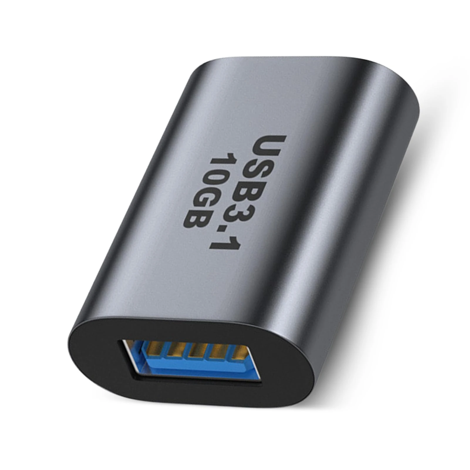 USB C Female to USB 3.1 Female Adapter, 10Gbps High-Speed Transmission 3A Fast Charging USB A to Type C Converter Aluminum Alloy Double-Sided Extension Connector Compatible with Phone Laptop PC