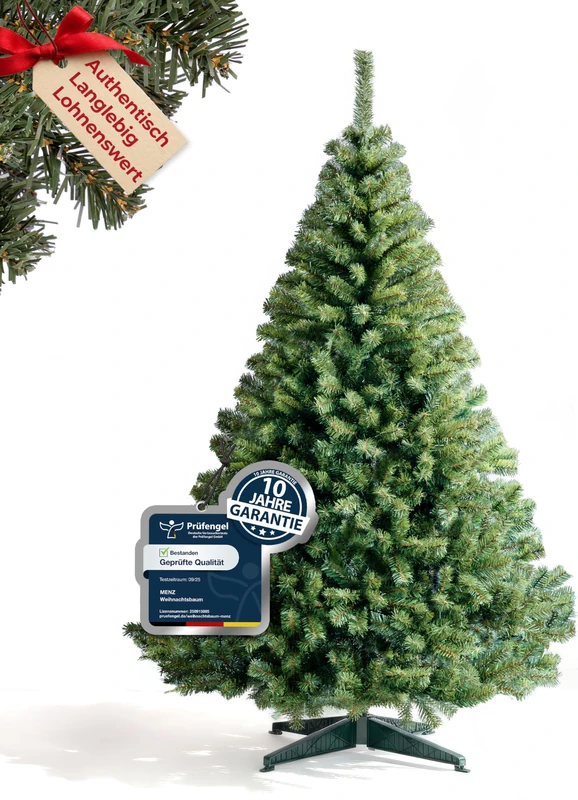 150 cm Artificial Christmas Tree Made of 100% PVC - Tight & Dimensionally Stable with 600 Branches (Diameter 90 cm), Quick Assembly System, Flame Retardant