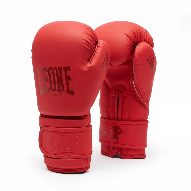 LEONE 1947 BLACK&WHITE BOXING GLOVES red 14 - GN059 - Image 1