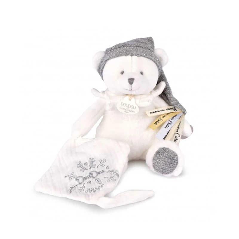 Doudou 25 Years – Silver Bear Puppet Dummy Clip