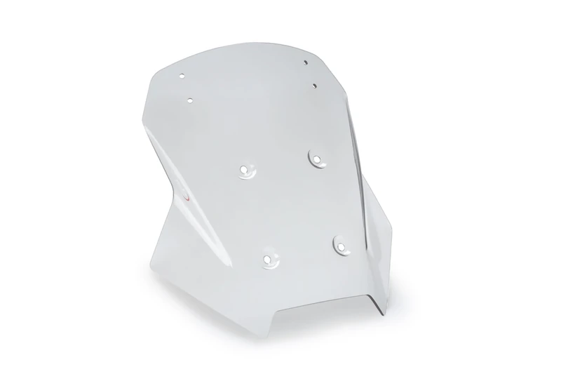 Puig 22322W Touring Windshield to improve rider’s aerodynamic protection with adventure design; made of durable acrylic with rounded edges, Transparent - Image 1