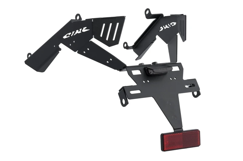 Puig 22193N License Plate Holder; raised sport design; lightweight steel and polyamide structure; easy installation with durable parts, Black