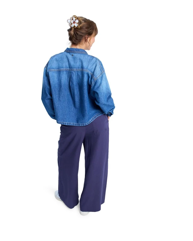 Roxy Easy Wear Pull On Beach Trousers LEKEITIO Break MID Pant Womens Blue XL