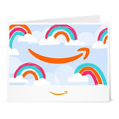 Amazon Gift Card - Print at Home - Rainbows & Clouds