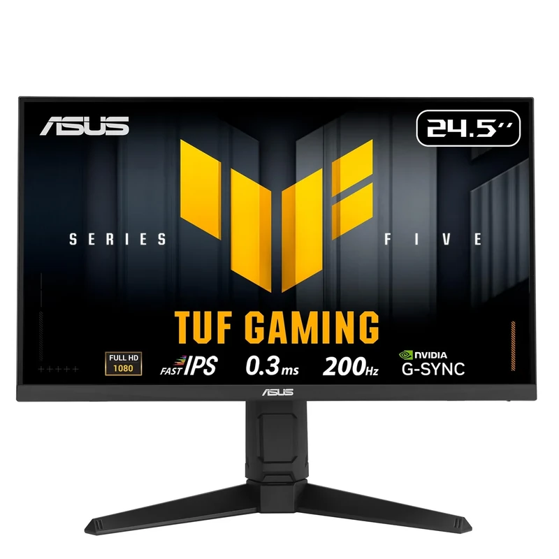 ASUS TUF Gaming Series 5 - VG259QL5A Gaming Monitor – 24.5-inch, Full HD(1920x1080), 200Hz, Fast IPS, ELMB, 0.3ms GTG (min.), Stereo speaker, DisplayWidget Center, Height adjustment