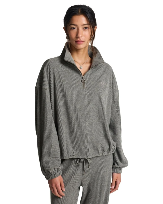 Billabong Women's Coffee Time T-Shirt, Grey Heather, L - Image 1
