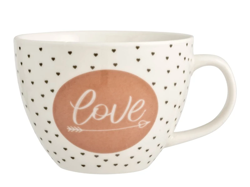 H&H Set of 6 Enjoy Jumbo Cups - New Bone China 485cc - Without Saucer, Dishwasher & Microwave Safe