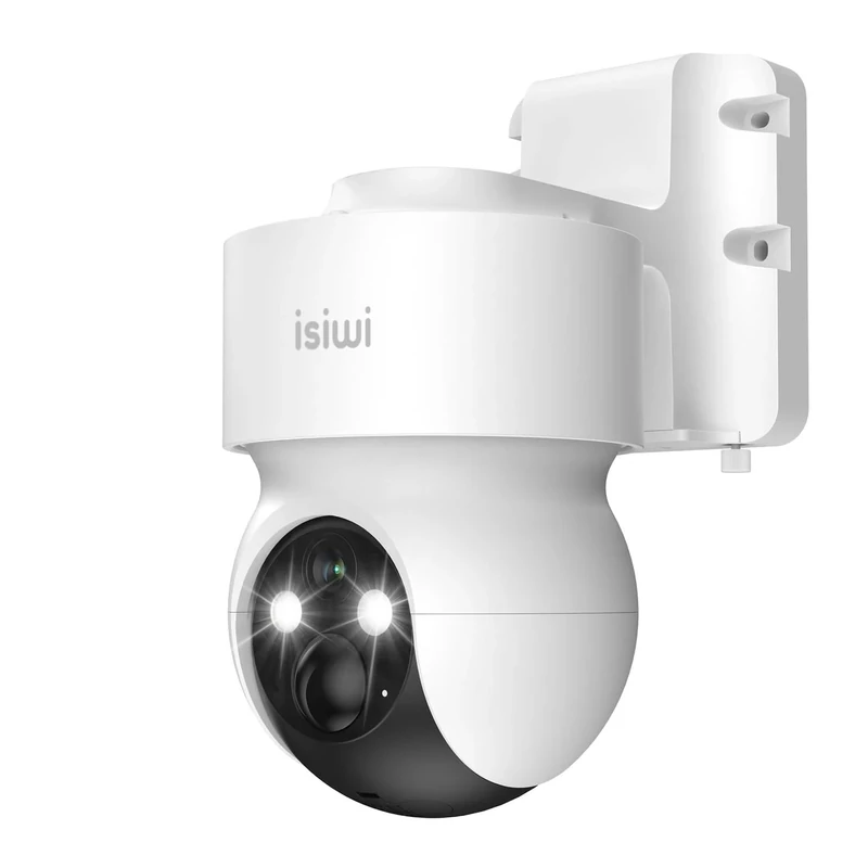 Isiwi Redi e+ Motorized PT Camera, 4G LTE External Use Battery eSIM (Included)/SIM AOV Wireless Video Surveillance H24 3MP SD Card 512GB IP65 Human Detection PIR Audio, Alexa/Google App