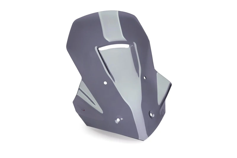 Puig 22251F Touring Windshield; greater aerodynamic protection; trail bike-specific design; made of high-quality acrylic; easy installation with original screws, Dark Smoke