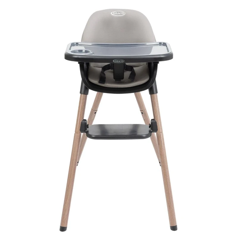 Graco Presti 3-in-1 Highchair (6 Months to Approx. 27.3kg/6 Years), Lightweight at 4.75kg, Compact fold, Easily Portable, 3 Different Modes for Longevity, Steeple Gray Fashion