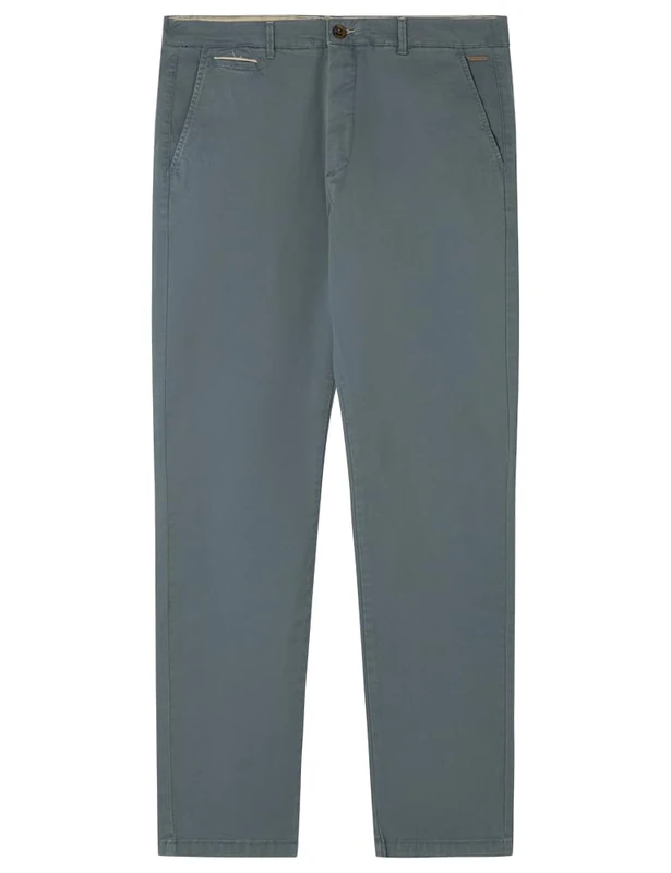 SPRINGFIELD Men's Chino Slim Plain Basic Trousers, Blue, 36