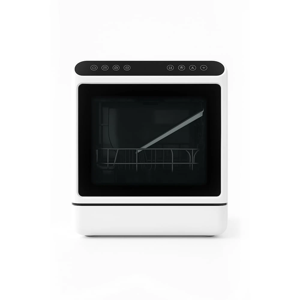 CleanMate Pro Desk Dishwasher | Compact Countertop Dishwasher with UVC Sterilization, Hot Drying & Touch Controls | 6L Water Use | 5-Set Capacity | 1000W | Quick Wash, Fruit, Dry & More