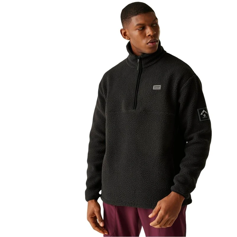 Dare2b Mens Twin Tip Half Zip Fleece Sweatshirt, Black, XS EU