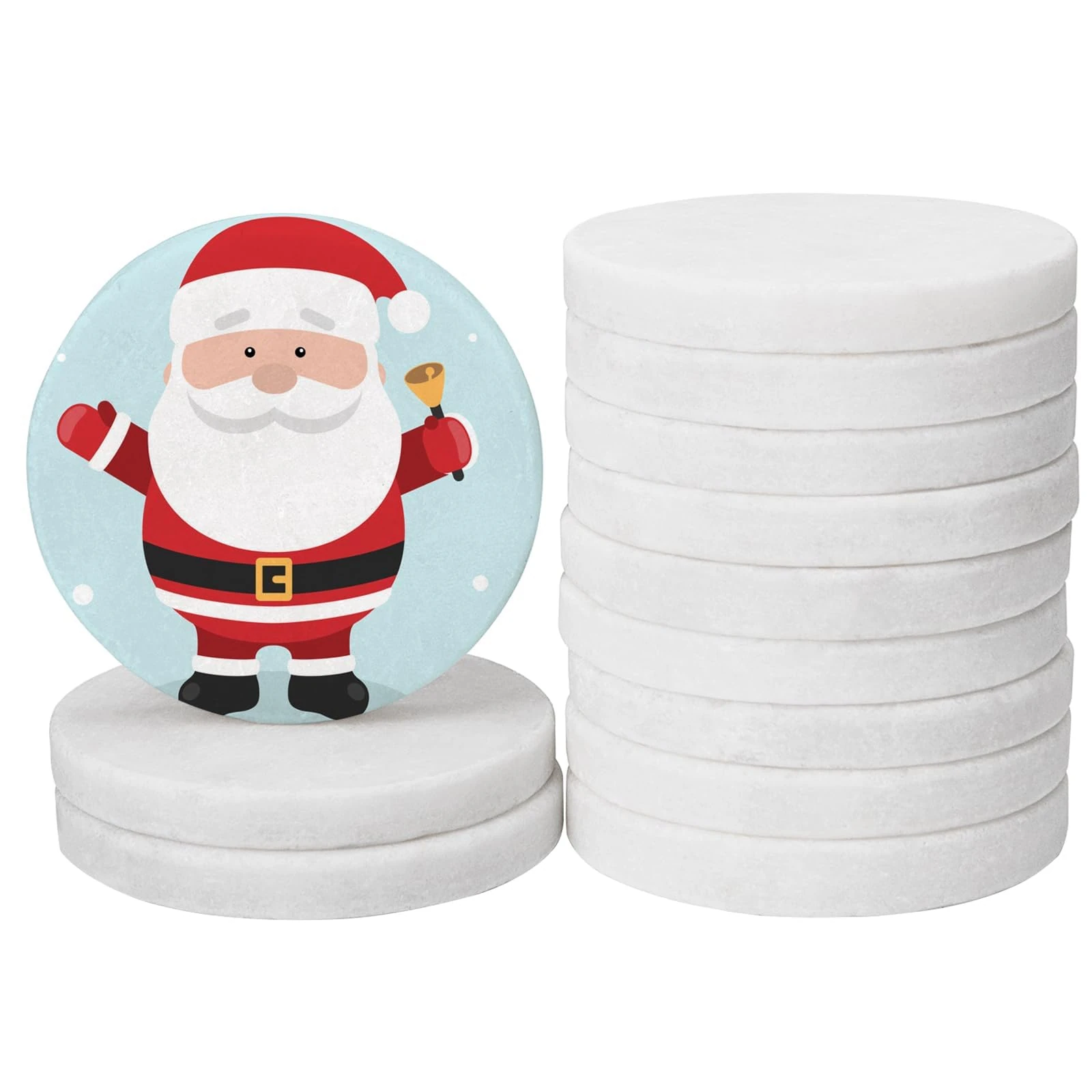 Hisredsun 60pcs White Round Painting Pebbles, 2 inches Smooth Pebbles for Painting Mandala and Kindness Rocks for Arts, Crafts, 5 cm Diameter