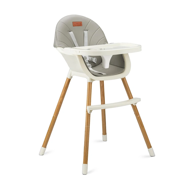 MoMi REKI Baby Feeding High Chair 2 in 1 for 6-36 Months (Max Body Weight 15kg), 5-Point Safety Belt, Baby High Chair for Babies up to 20kg