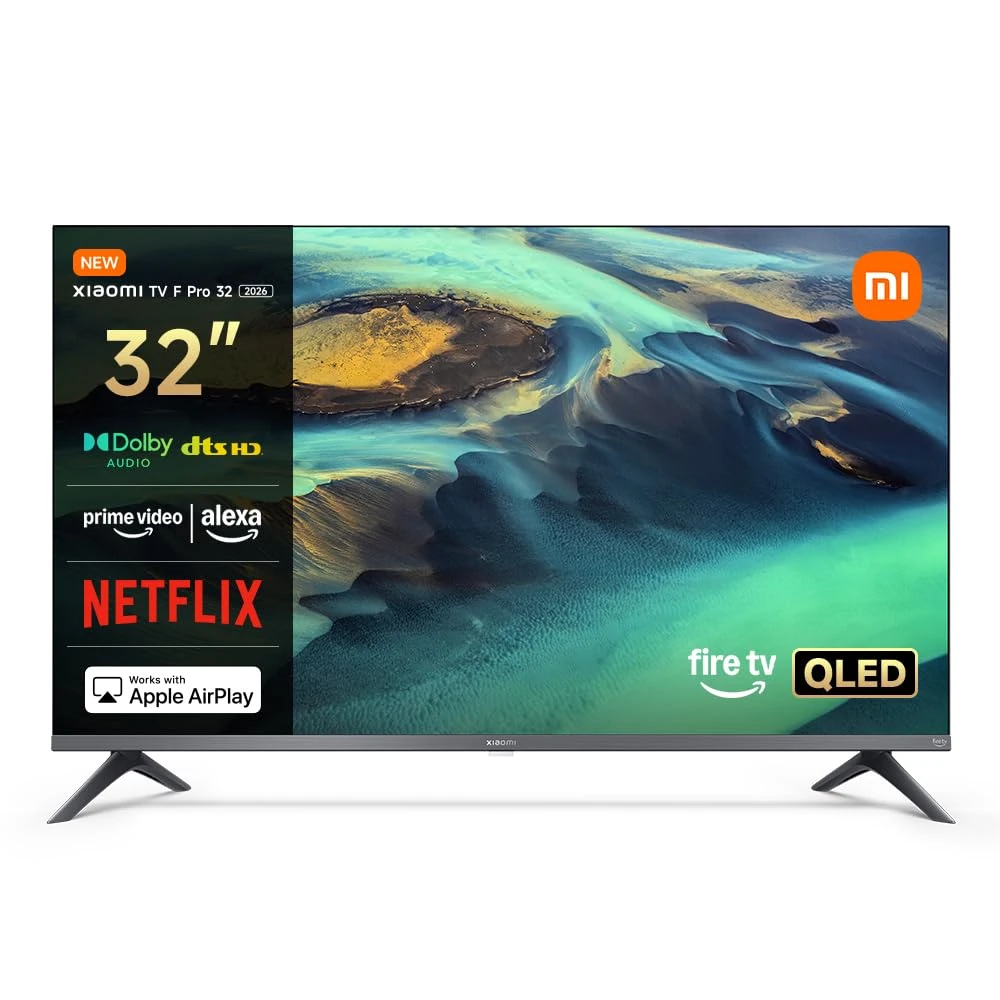 Xiaomi TV F Pro 32, 32 Inch (81 cm), QLED, Smart TV, Fire TV, Dolby Audio™, DTS Virtual:X, DTS-HD, Alexa Voice Control, Works with Apple AirPlay