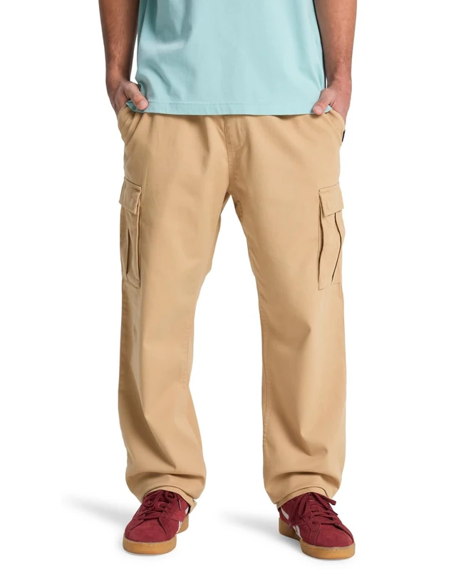 Quiksilver Non-Denim Trousers Taxer Regular Cargo Pant Mens Brown