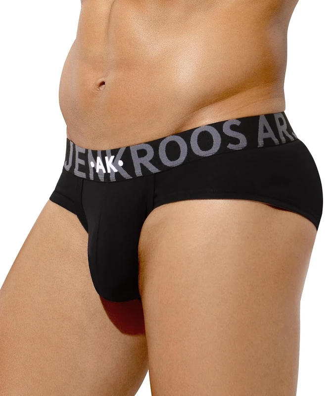 Arjen Kroos Men's Briefs AK5023 - Black XL Cotton & Spandex