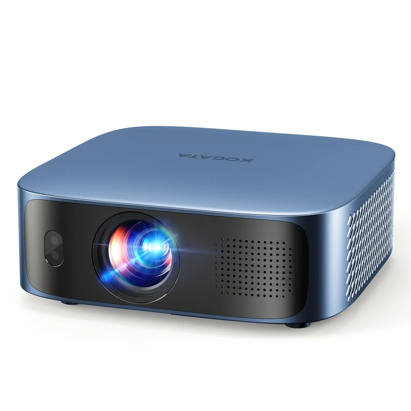 Projector 4K with WiFi and Bluetooth, TOF Auto Focus Keystone (Blue)