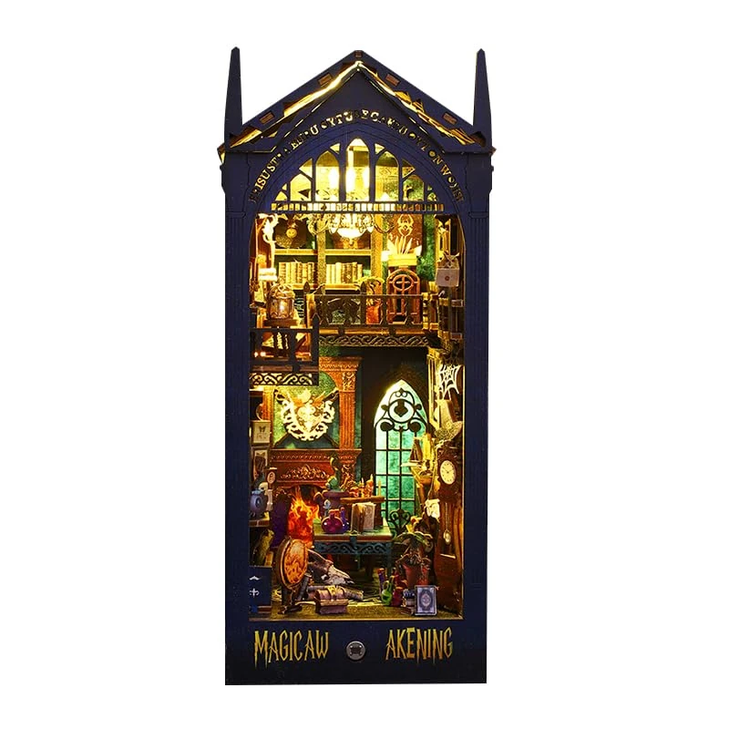 Ludistri Magic Market Book Nook - Musical 3D Wooden Diorama