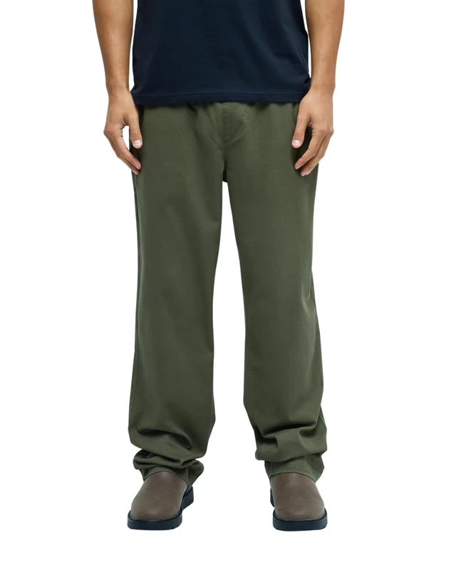 Quiksilver Elasticated Cargo Shorts Taxer Regular Twill Pant Mens Brown