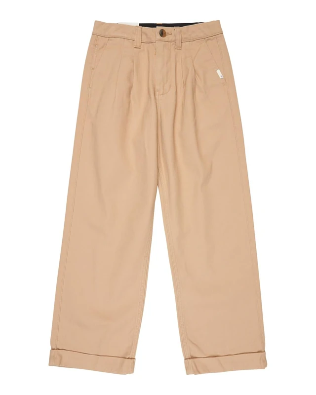 Element Chino Trousers Big Pleated Chino Y Boys Beige
